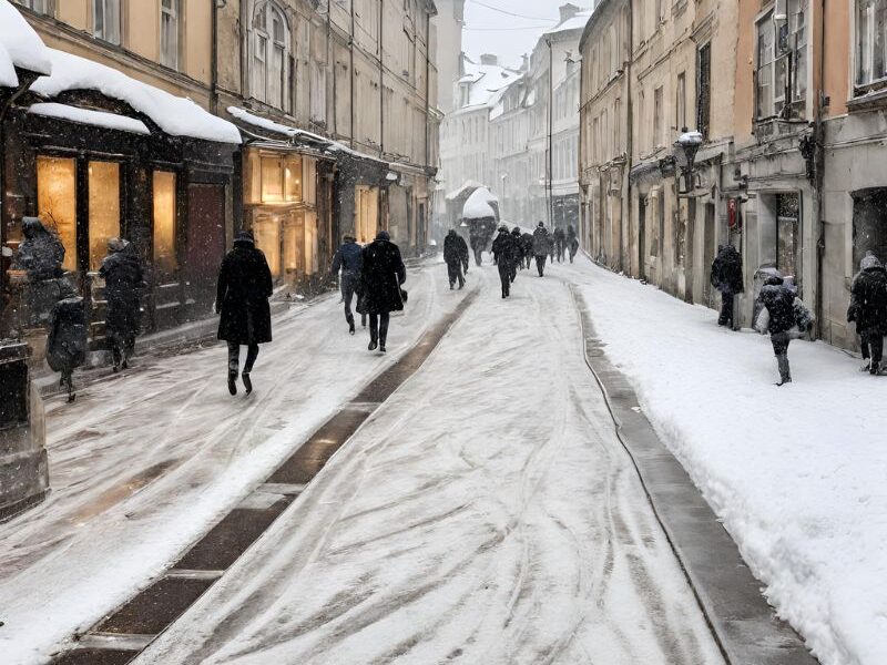 Ruas escorregadiças Cuidados ao viajar para Europa no inverno