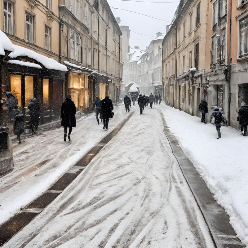 Ruas escorregadiças Cuidados ao viajar para Europa no inverno